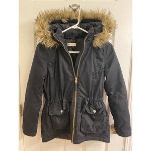H&M Girls faux fur winter jacket